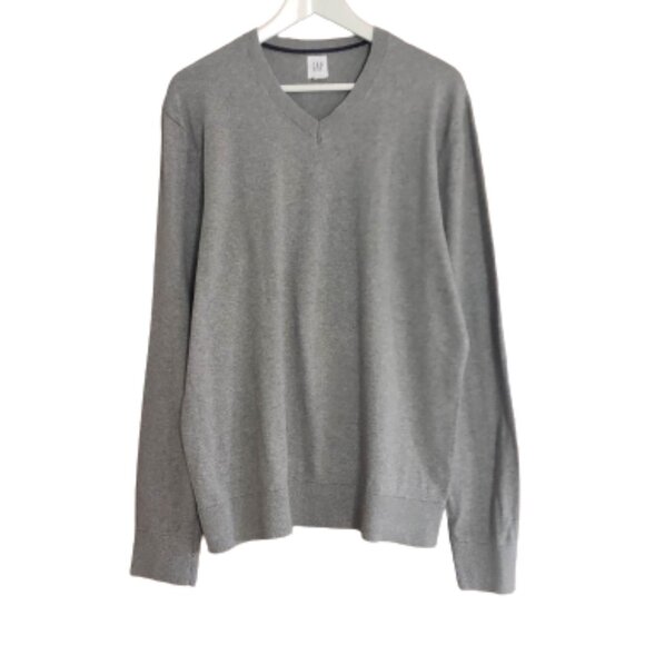 Gap men's gray v-neck sweater - Picture 2 of 8